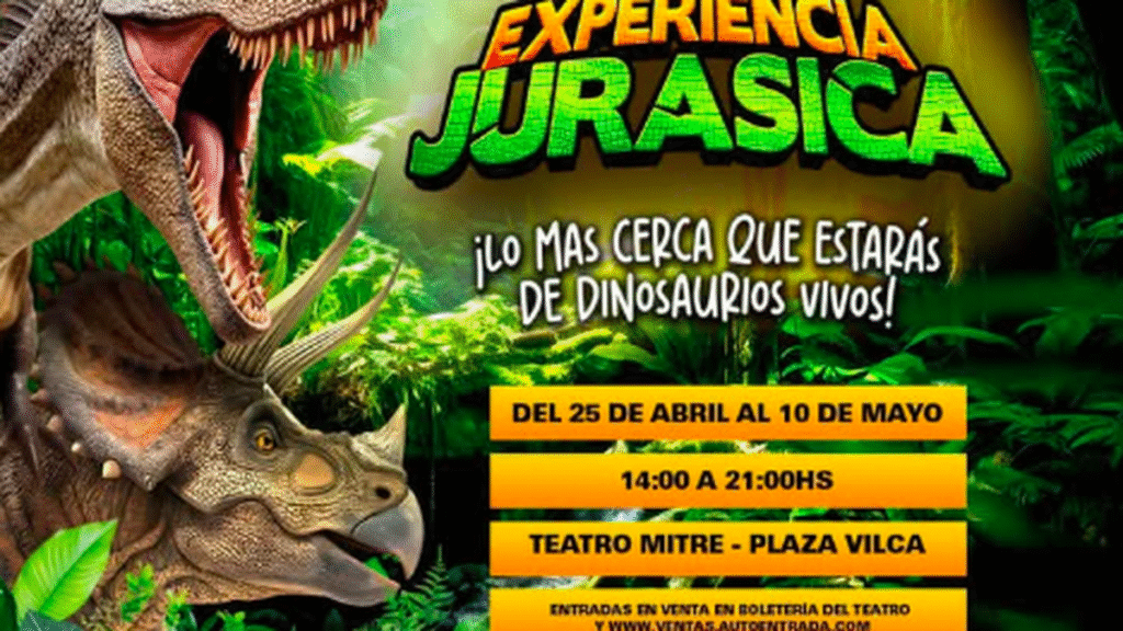 teatro-mitre:-la-expo-experiencia-jurasica-se-presenta-desde-hoy-en-plaza-vilca