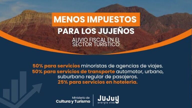 Alivio fiscal turismo Jujuy - medidas para fortalecer el sector