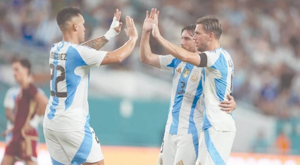 Argentina se impuso ante Venezuela en discreto partido