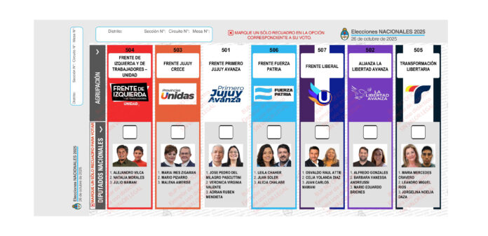 Ciudadano ejerciendo su voto con Boleta Única en Jujuy - Elecciones 2025