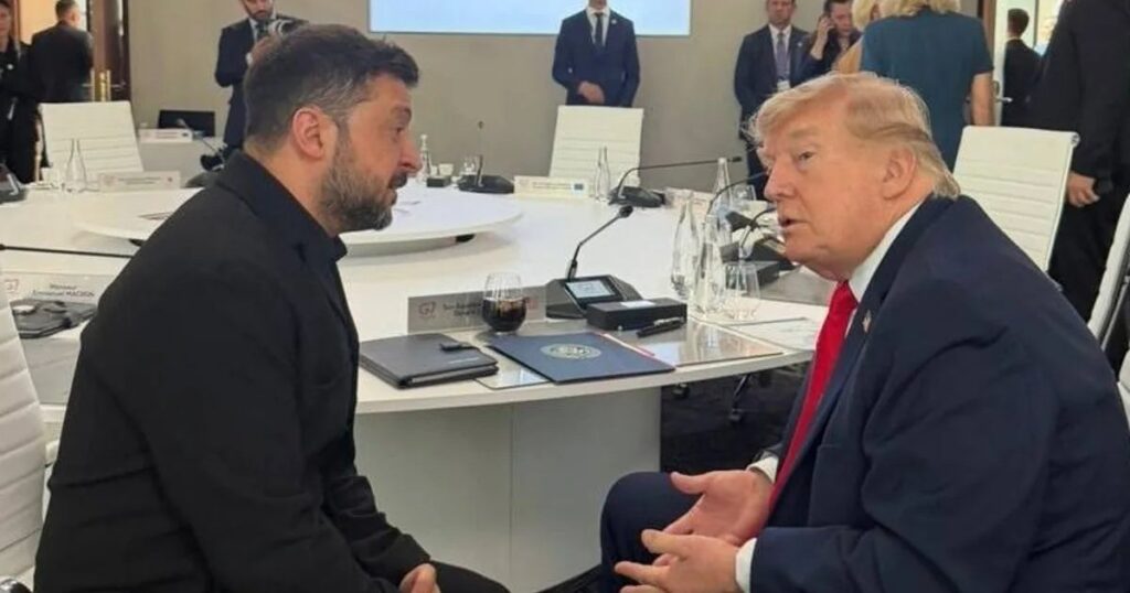 Trump se reunió con Zelensky en la cumbre del G7 en Francia