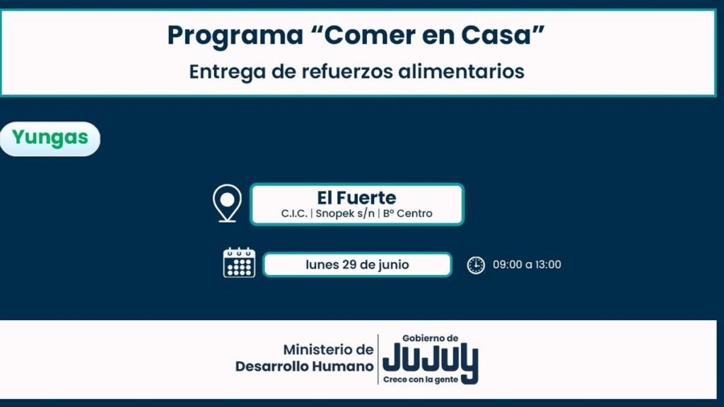 Familias de 12 localidades de Yungas recibirán unidades alimentarias ‘Comer en Casa’