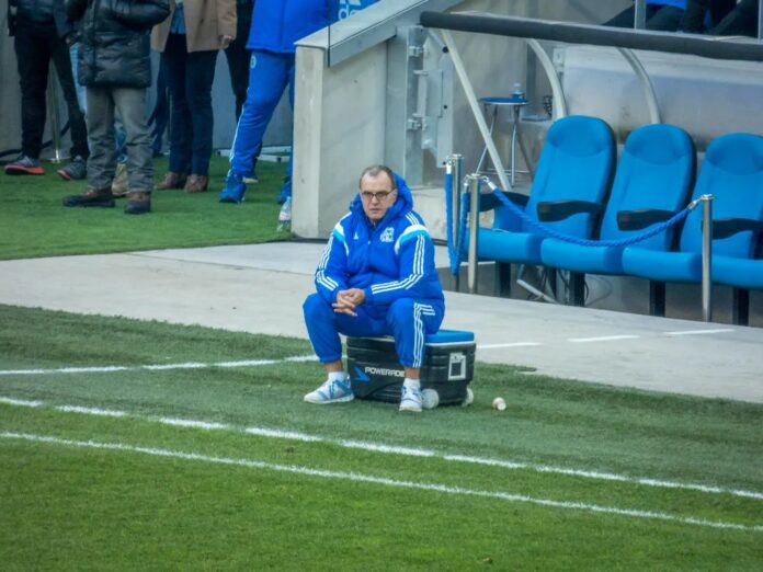Marcelo Bielsa lors de Olympique de Marseille VS Evian Thonon Gaillard