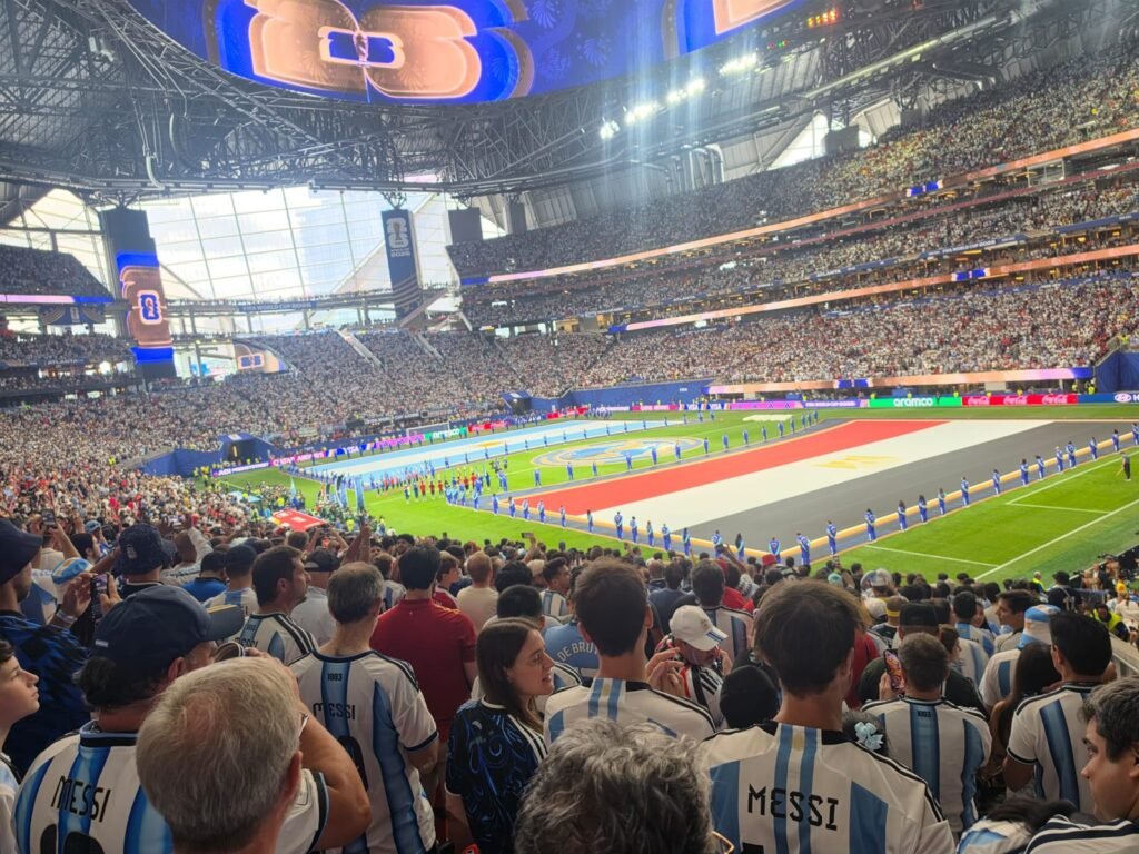 Ceremonia previa de Argentina e Inglaterra en Atlanta
