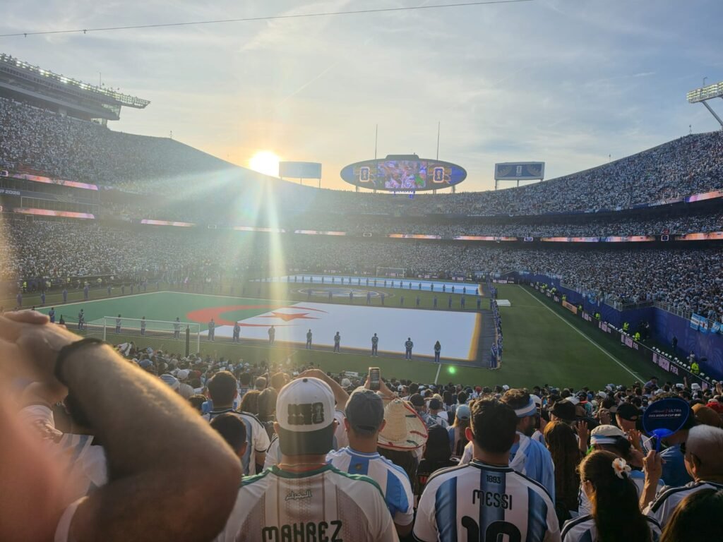 Ceremonia previa de Argentina y Argelia en Kansas City