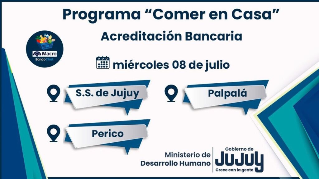 Comer en Casa: el bono alimentario ya está disponible en Jujuy