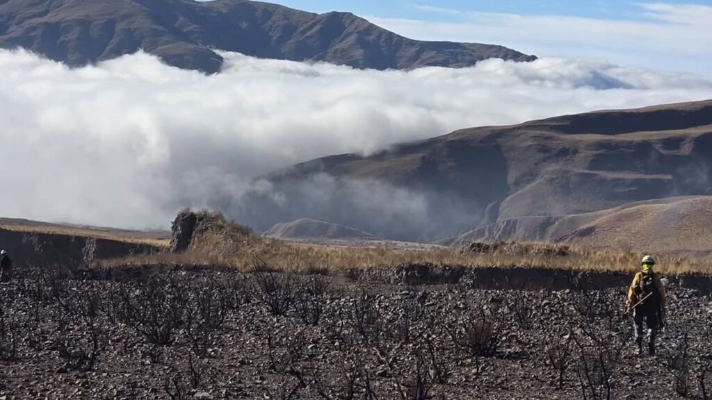 Extinguieron el incendio en Volcán: el fuego afectó 523 hectáreas