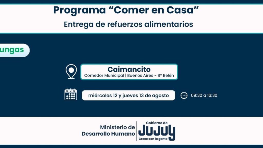 Entregan las unidades de Comer en Casa a familias de Caimancito