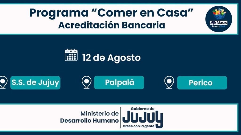 Acreditan los fondos de Comer en Casa para familias de los Valles