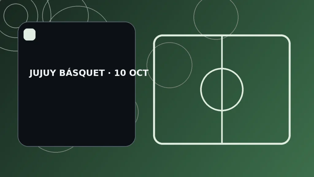 Ilustración editorial específica de Jujuy Básquet y el inicio de la Liga Argentina 2026/27 el 10 de octubre