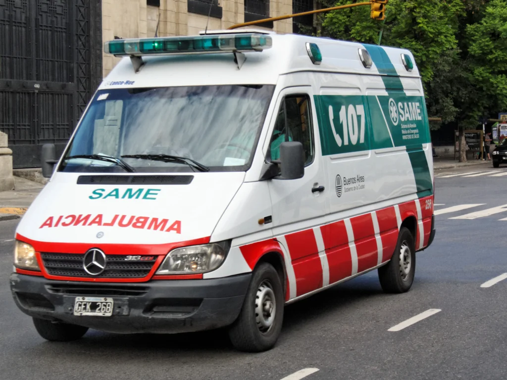 Ambulancia SAME en Argentina, fotografía de archivo contextual