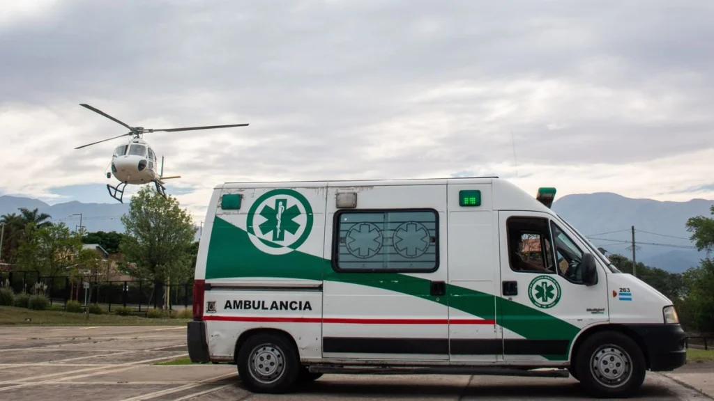 Rescate en helicóptero sanitario por accidente en Jujuy